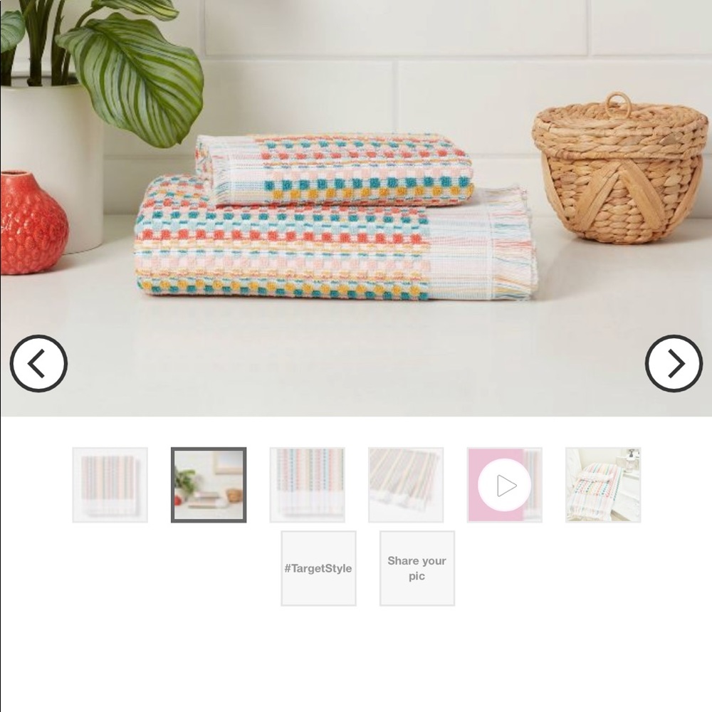 Opalhouse multicolor bath and hand towels set